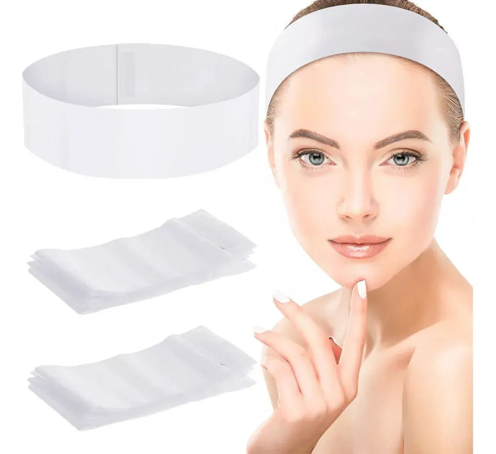 50 Cintillos Desechables | Limpieza Facial
