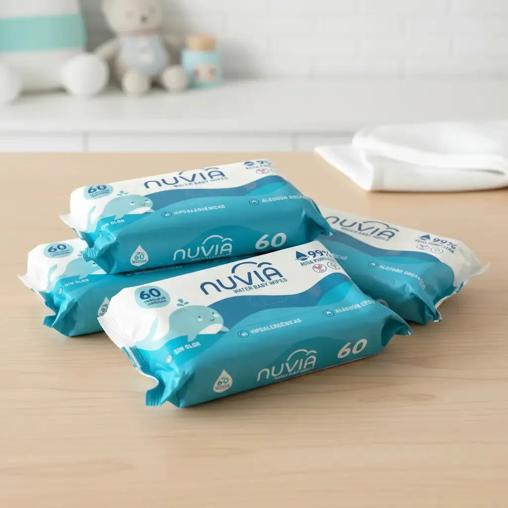 Toallitas Húmedas Nuvia 99% Agua Caja 12 x 60 unidades